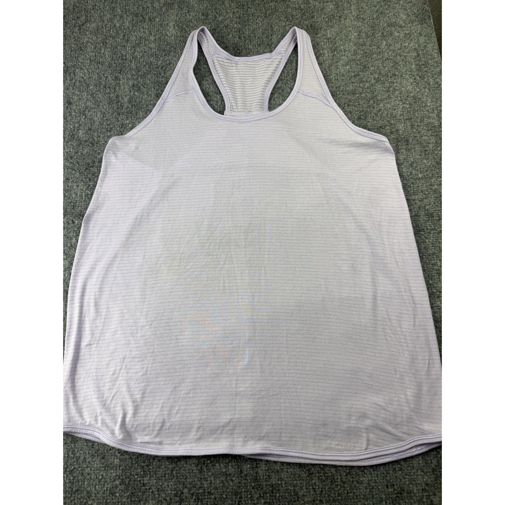 Lululemon Twist Back Racerback Tank Light Lavender Heathered Womens Size 12 - Picture 2 of 9